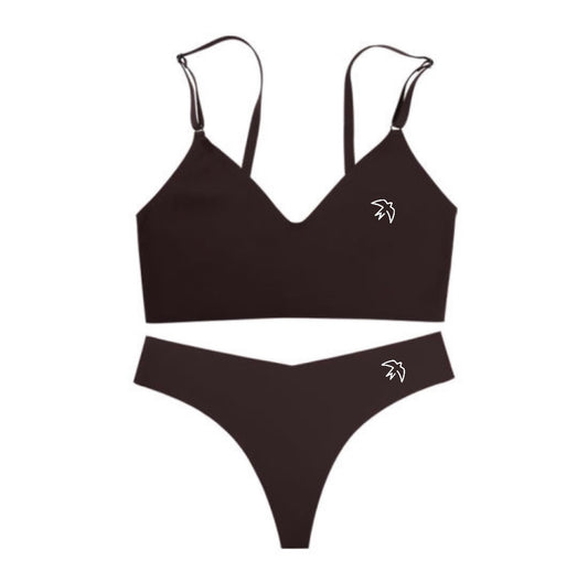 Seamless Low Neck Bralette Set