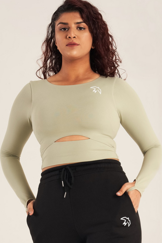 Flex Cut Long Sleeve Crop Top