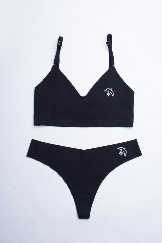 Seamless Low Neck Bralette Set