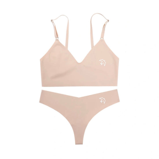 Seamless Low Neck Bralette Set