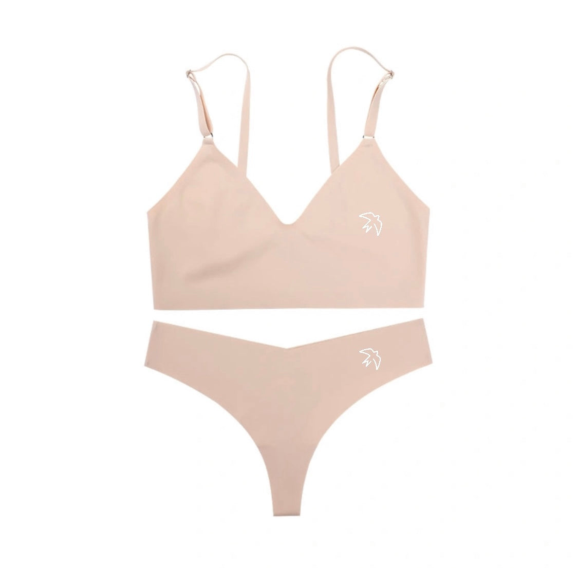 Seamless Low Neck Bralette Set
