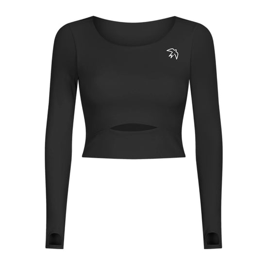 Flex Cut Long Sleeve Crop Top