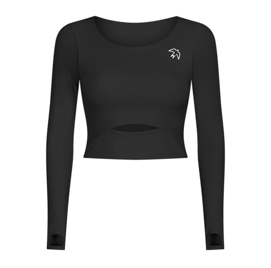 Flex Cut Long Sleeve Crop Top